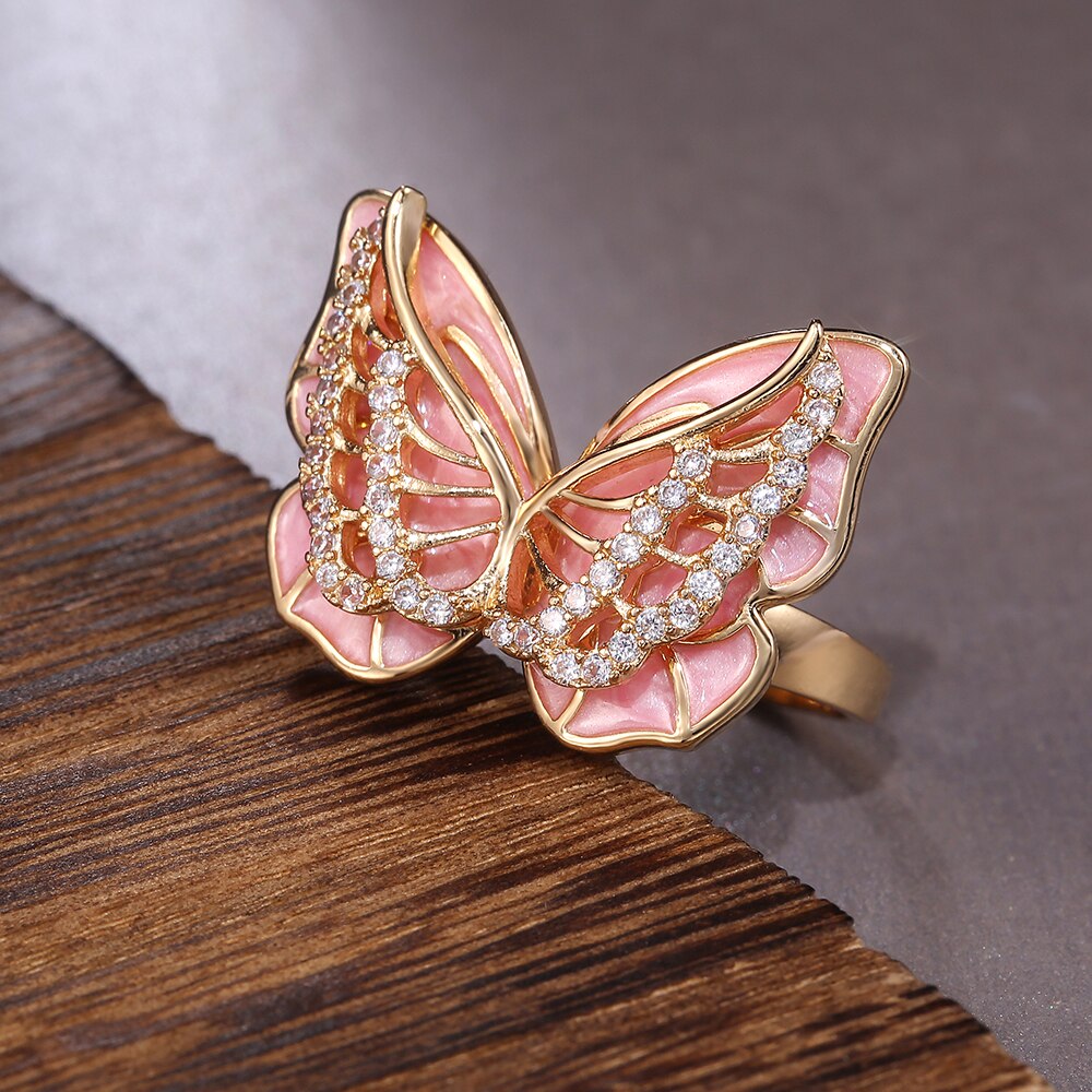 Butterfly Ring Ladies Fashionable Jewelry