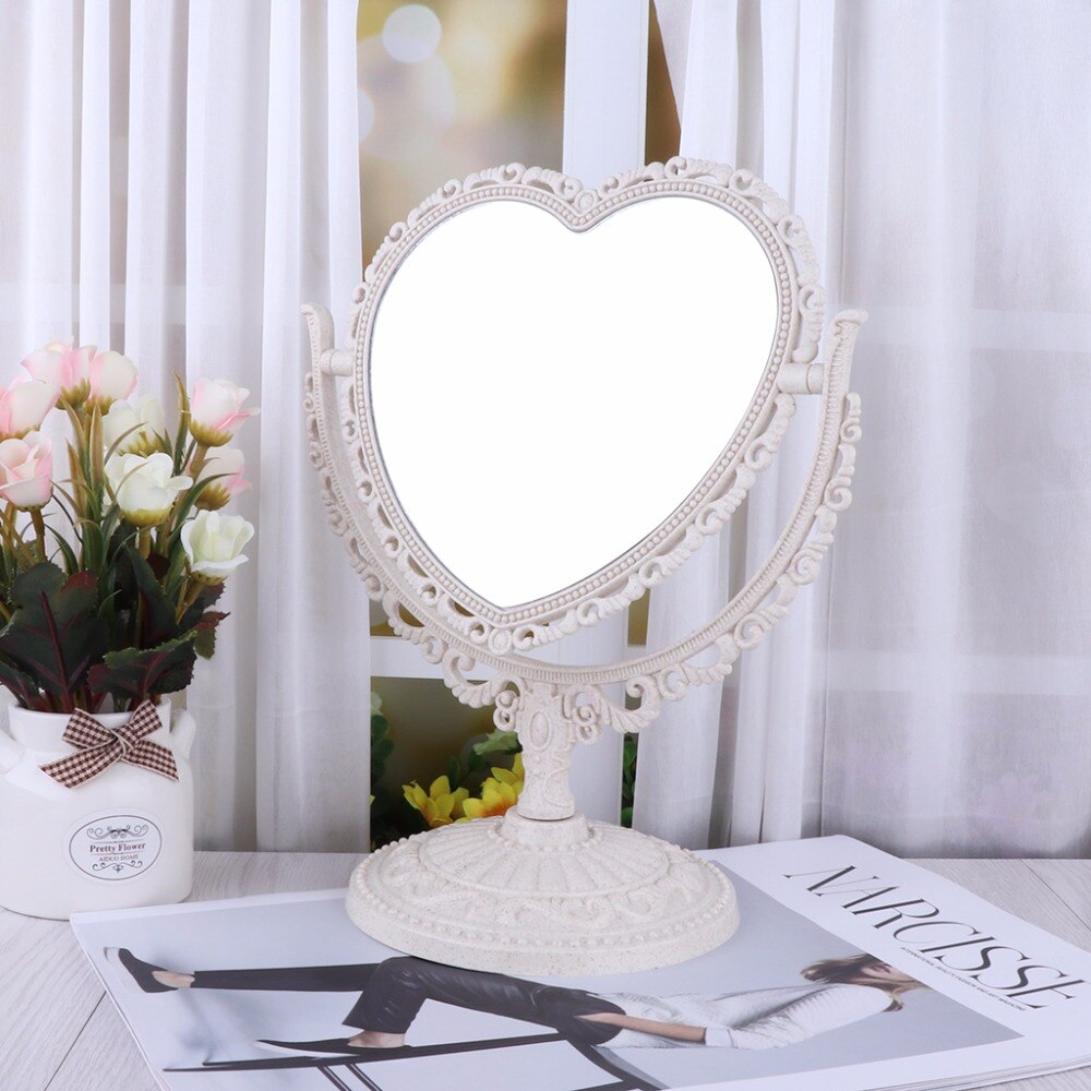 Heart Shaped Mirror Rotatable Compact Mirror