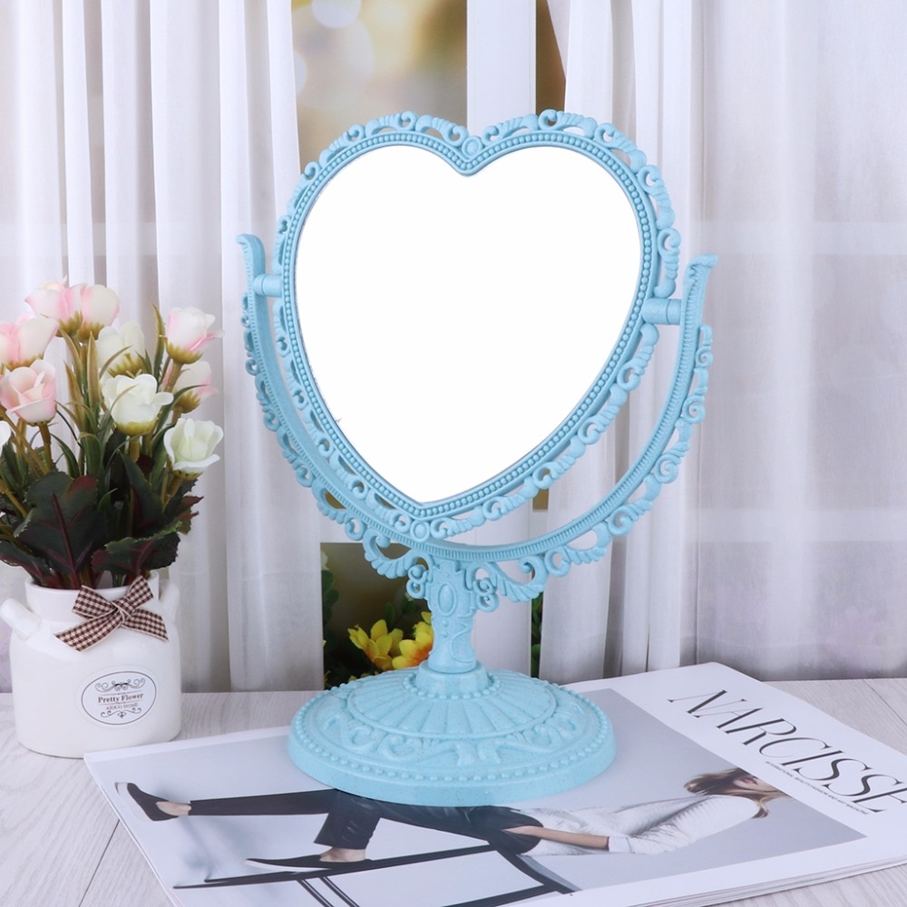 Heart Shaped Mirror Rotatable Compact Mirror