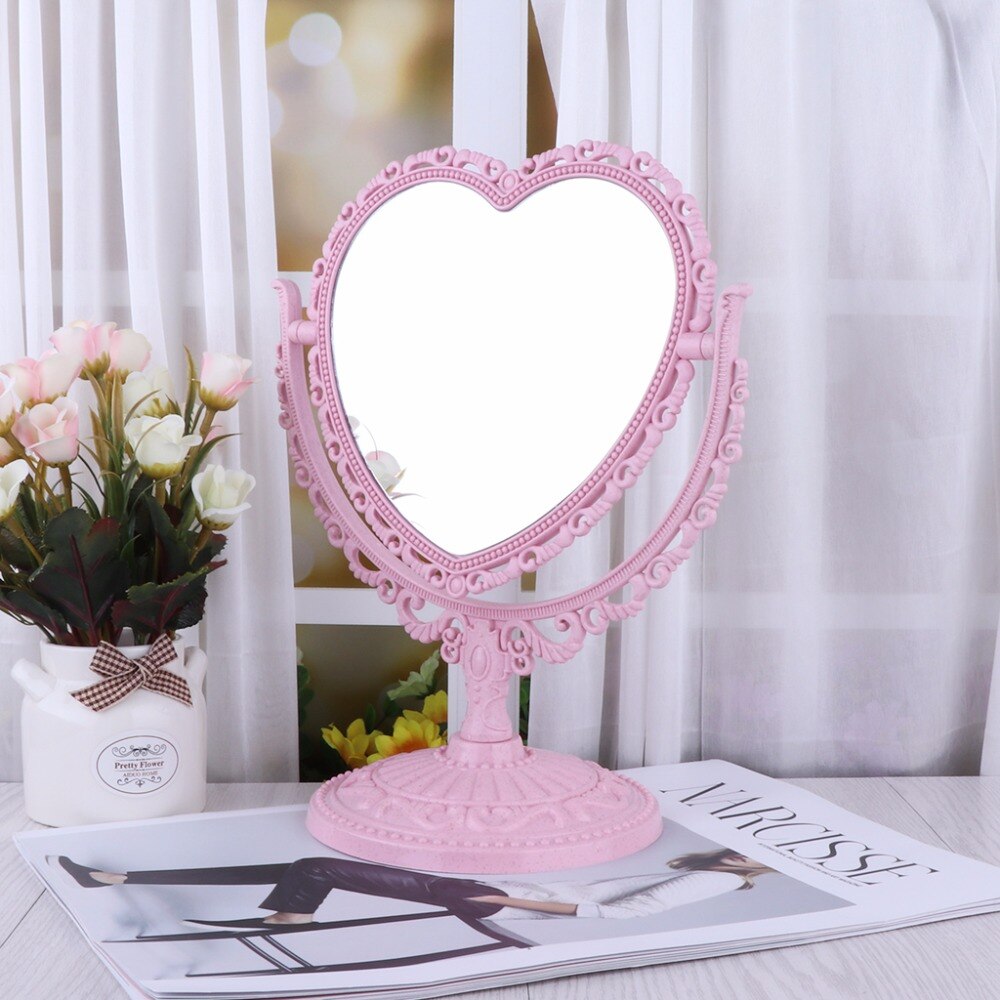 Heart Shaped Mirror Rotatable Compact Mirror