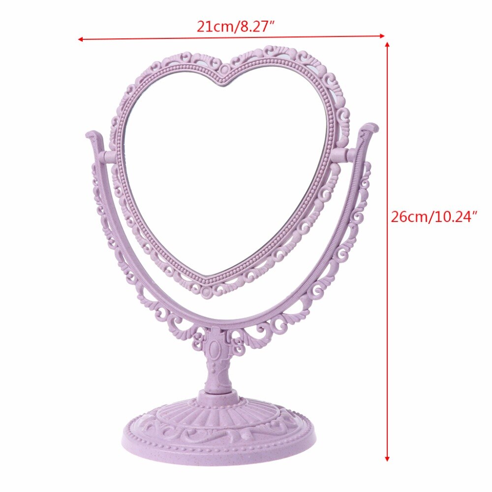 Heart Shaped Mirror Rotatable Compact Mirror