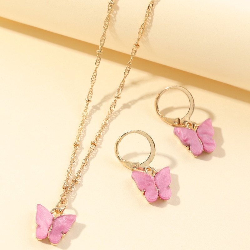 Butterfly Jewelry Set Trendy Accessories