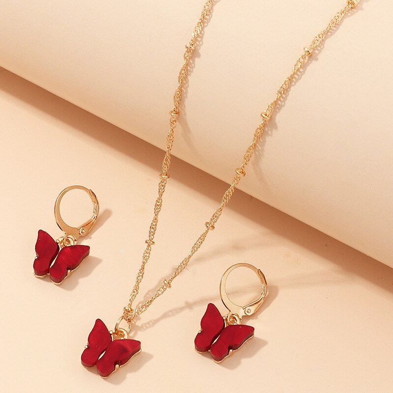 Butterfly Jewelry Set Trendy Accessories