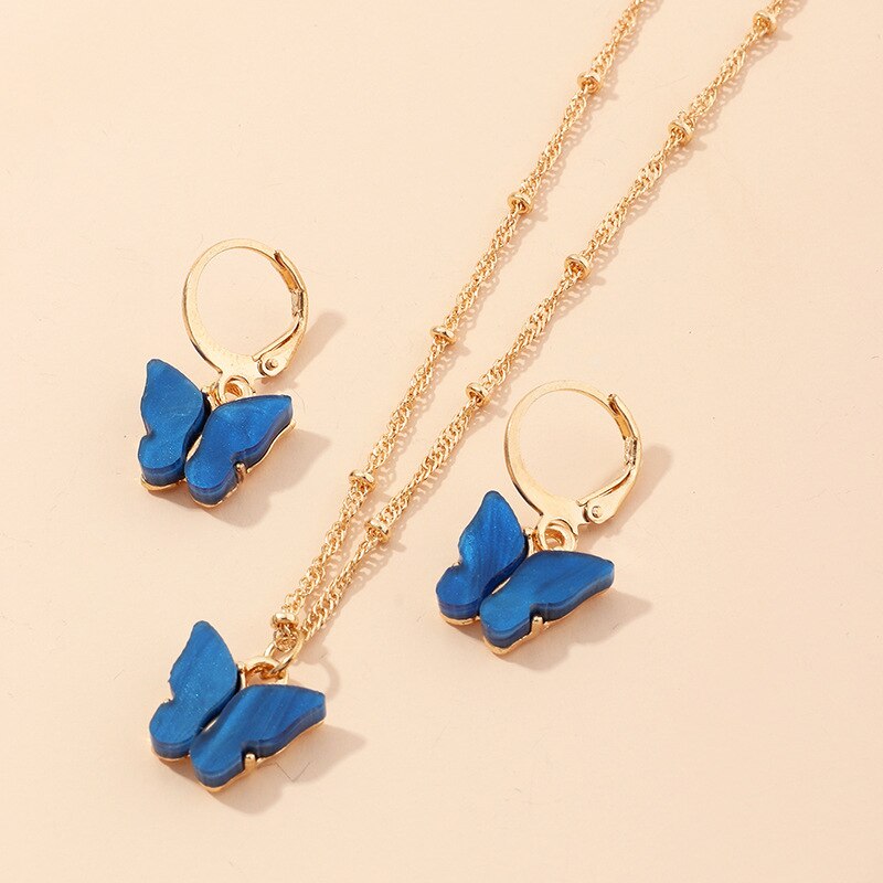 Butterfly Jewelry Set Trendy Accessories