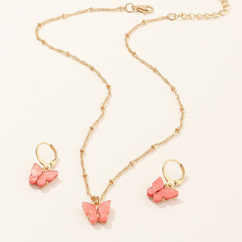 Butterfly Jewelry Set Trendy Accessories