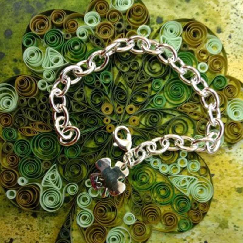 4 Leaf Clover Bracelet Silver Jewelry