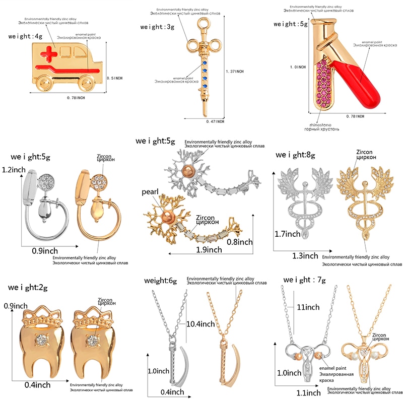 Medical Pin Creative Metal Brooch