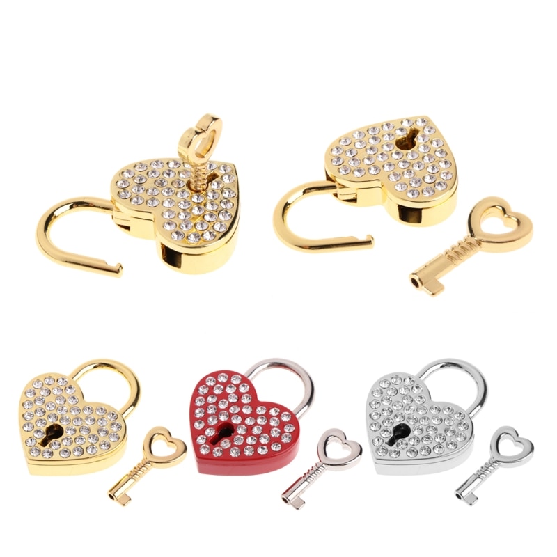 Heart Shaped Padlock Vintage Style