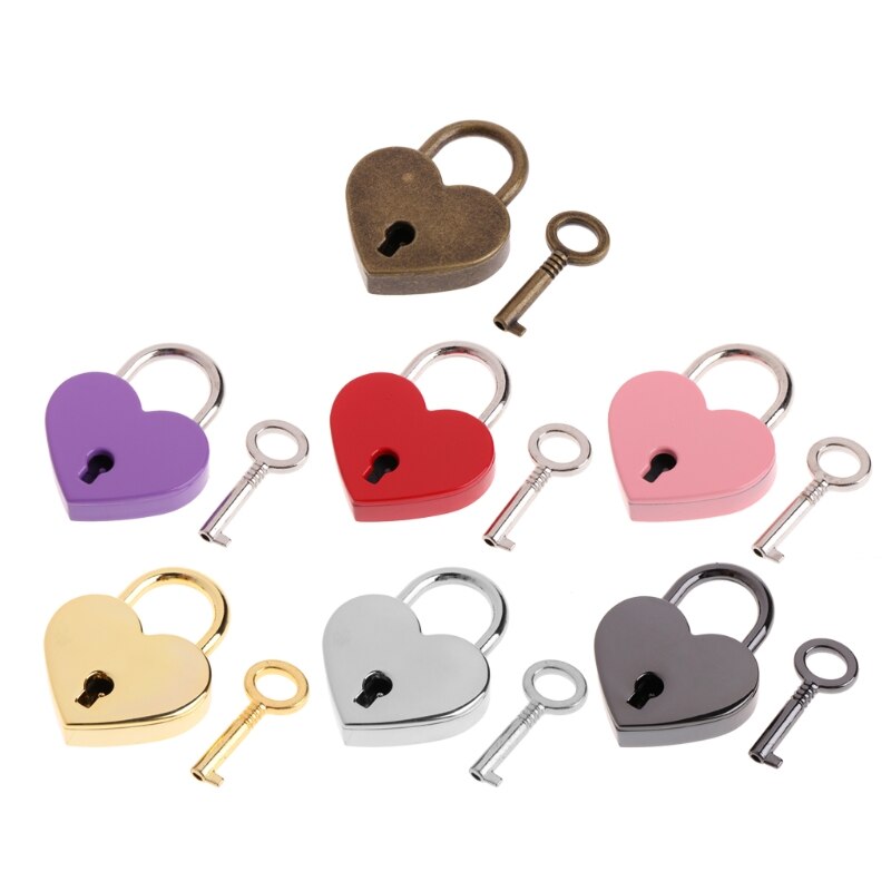 Heart Shaped Padlock Vintage Style