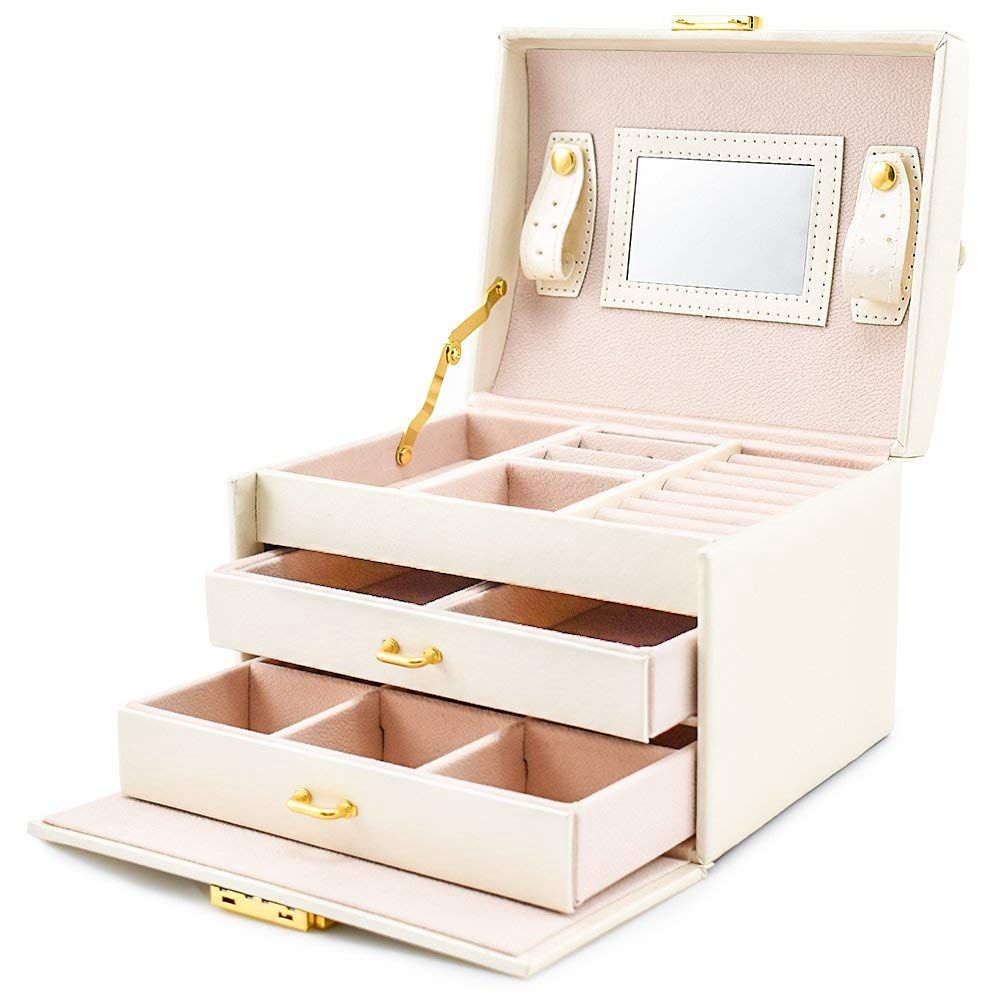 Leather Jewelry Case Durable Organizer