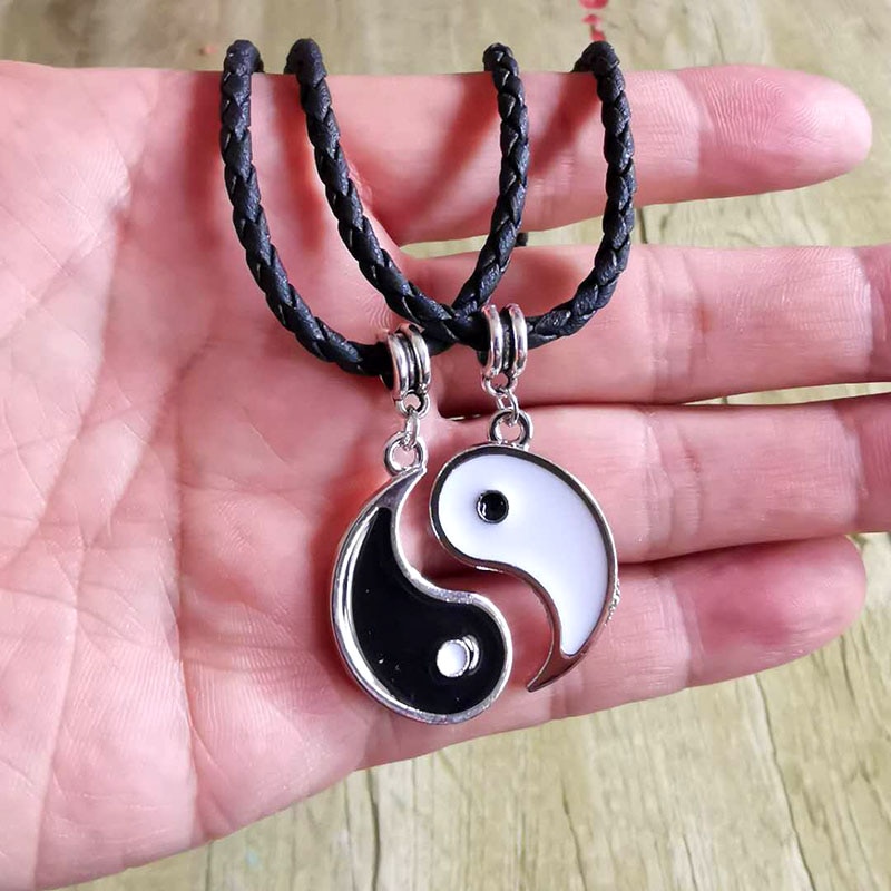 Yin Yang Couple Necklace Chokers (2pcs)