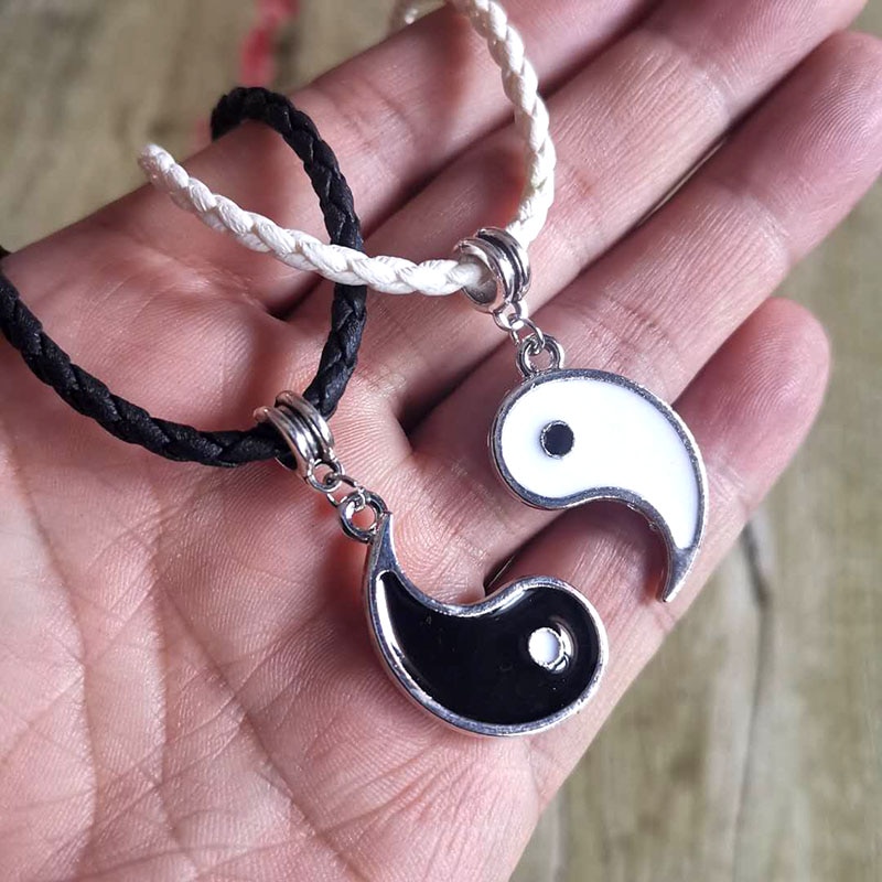 Yin Yang Couple Necklace Chokers (2pcs)