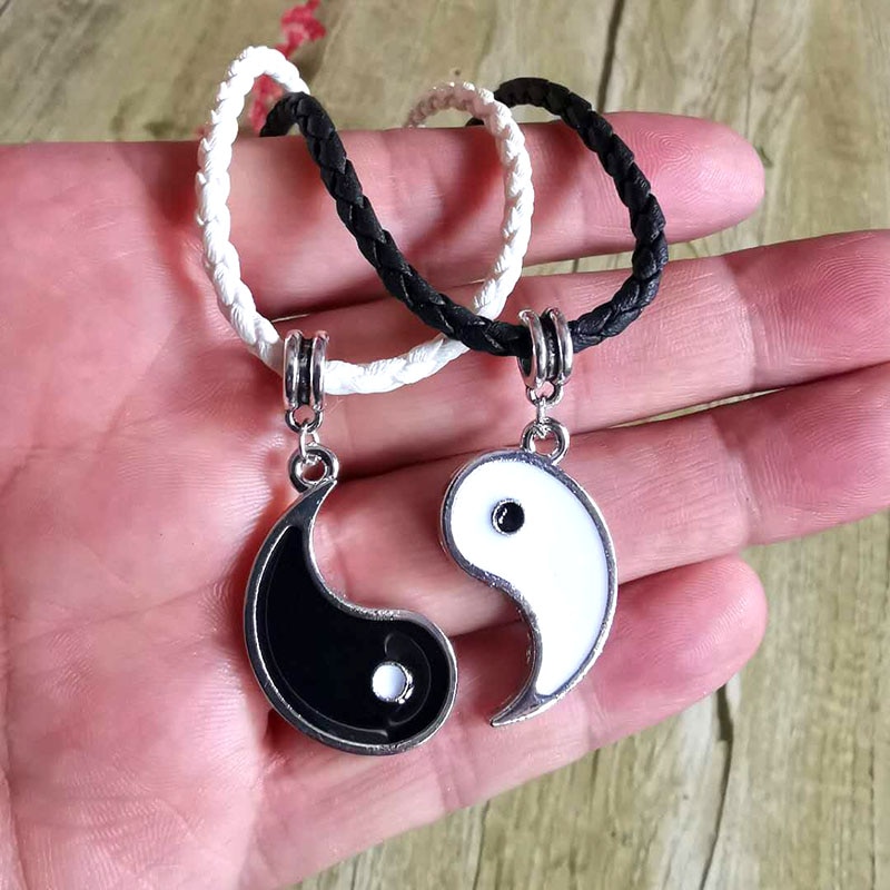 Yin Yang Couple Necklace Chokers (2pcs)