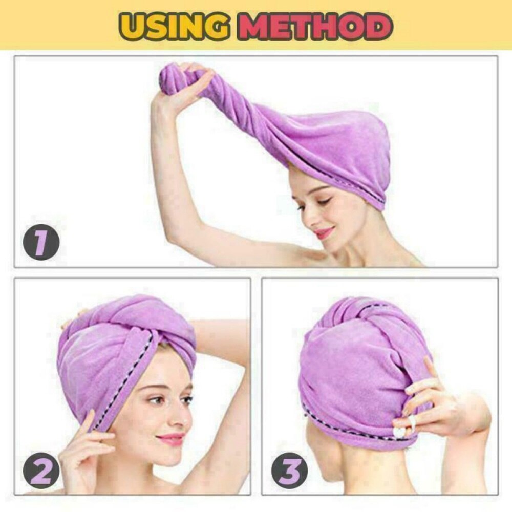 Fast Drying Hair Towel Super Absorbent Hair Cap