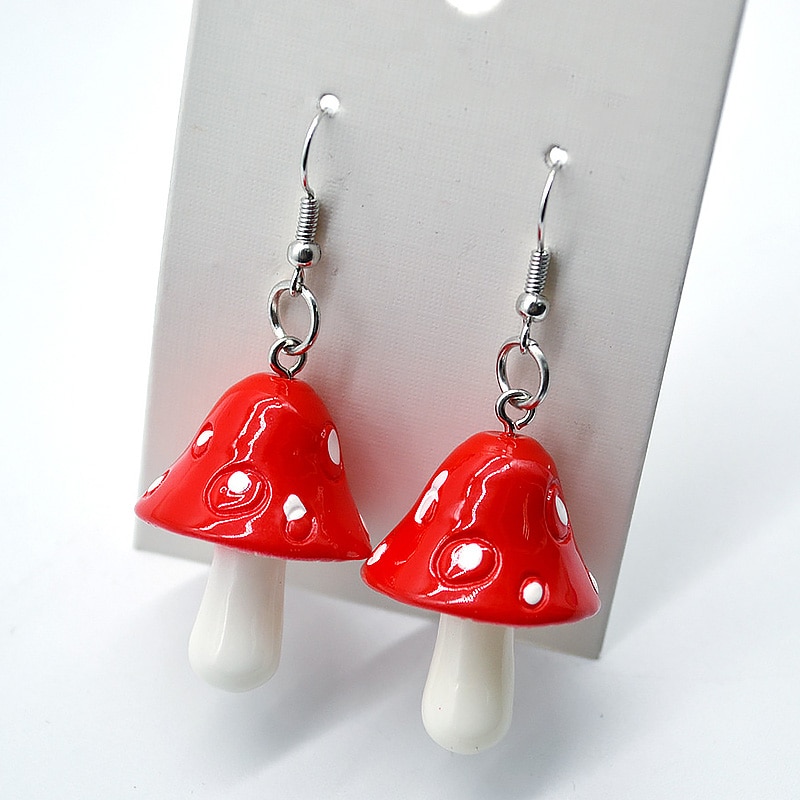 Mushroom Earrings Fashion Accessory