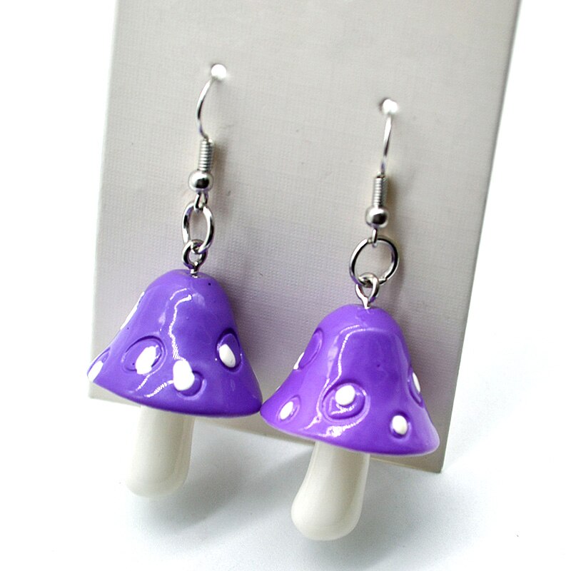 Mushroom Earrings Fashion Accessory