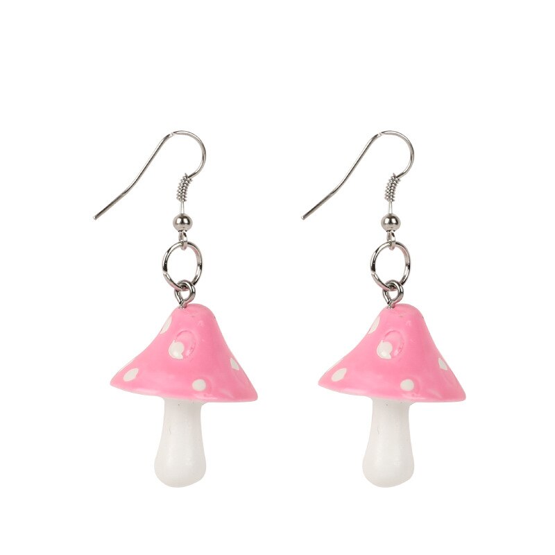 Mushroom Earrings Fashion Accessory