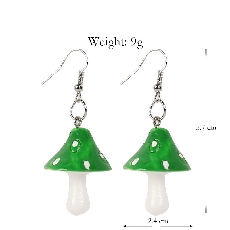 Mushroom Earrings Fashion Accessory