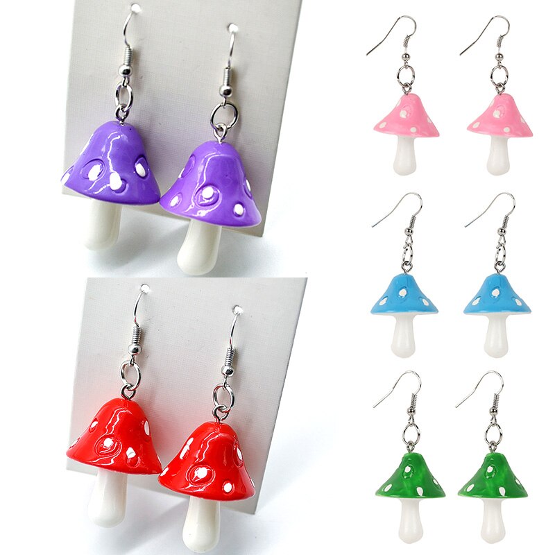 Mushroom Earrings Fashion Accessory