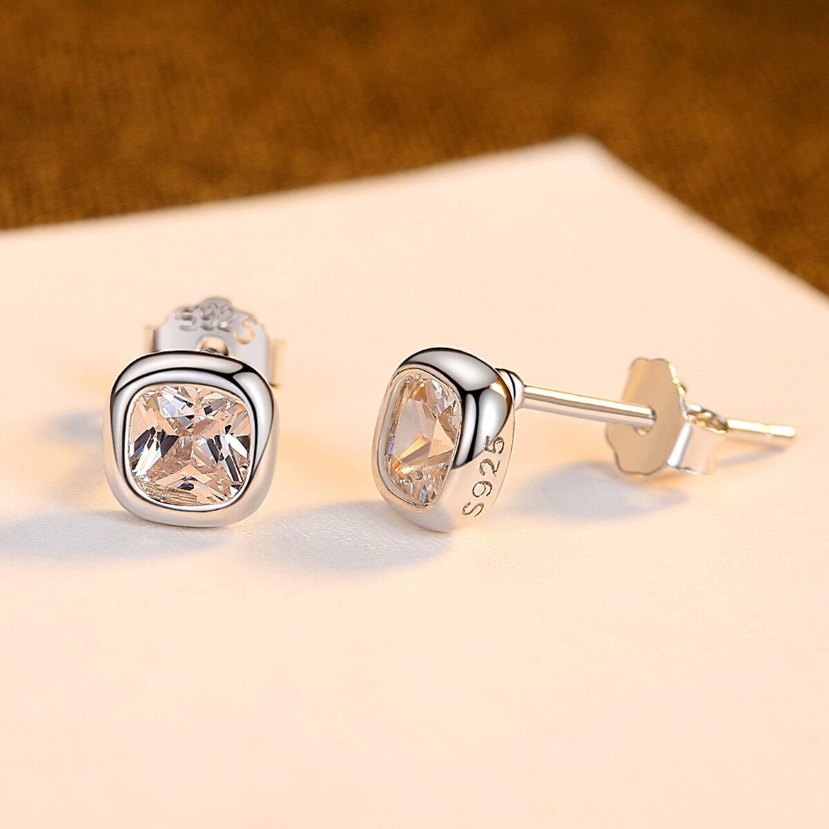 Square Stud Earrings Fashion Jewelry