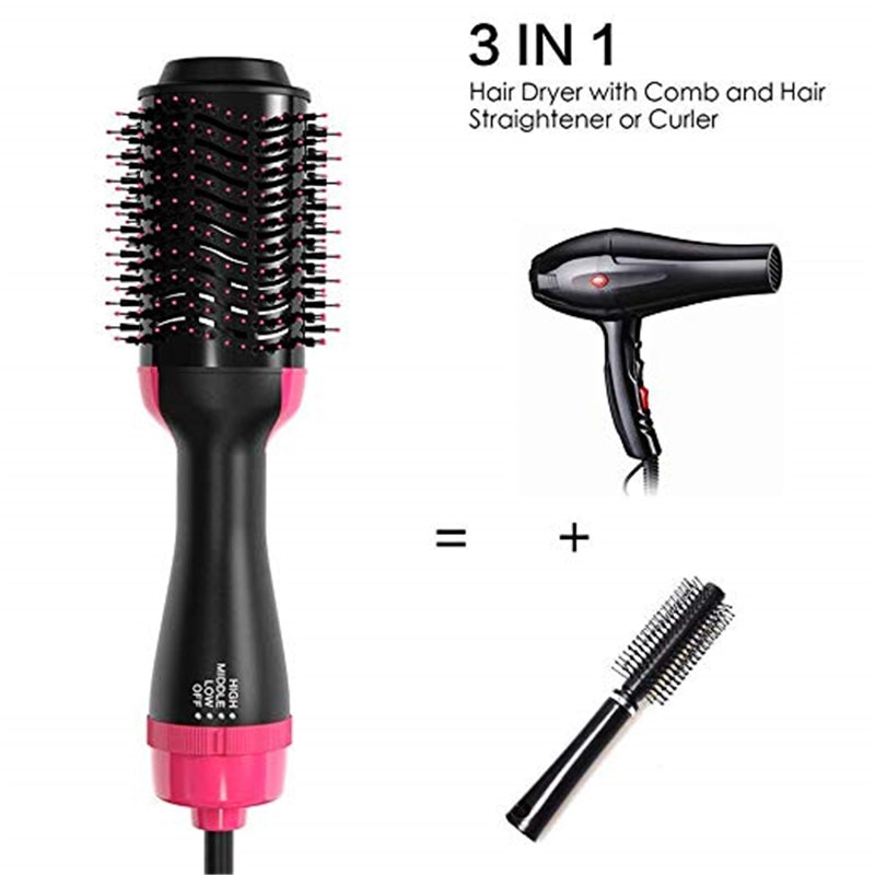 Hair Dryer Straightener 2in1 Electric Brush