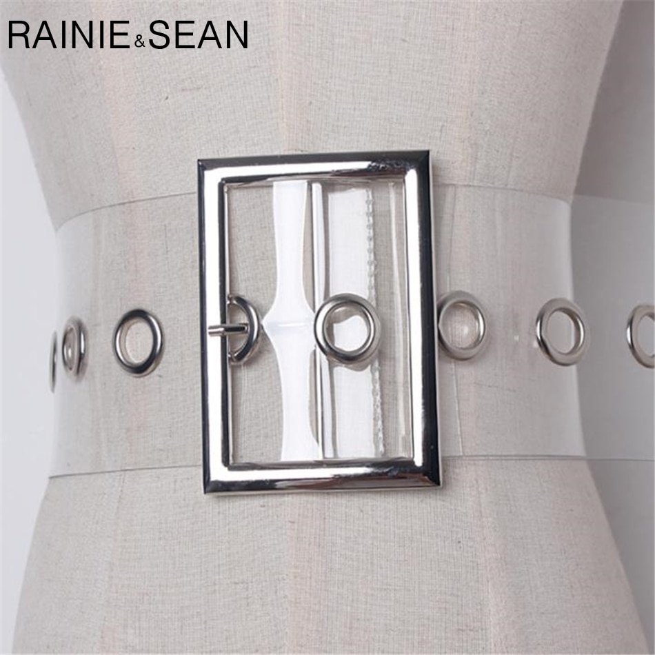 Transparent Belt Ladies Wide Clear Belt