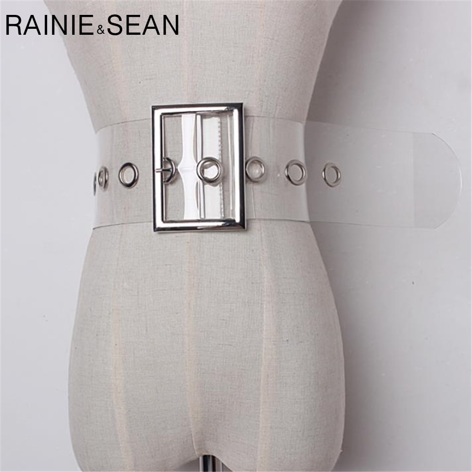 Transparent Belt Ladies Wide Clear Belt