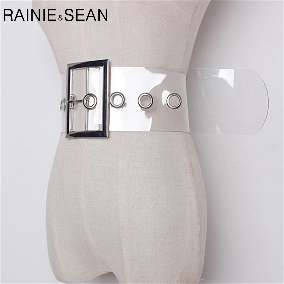 Transparent Belt Ladies Wide Clear Belt