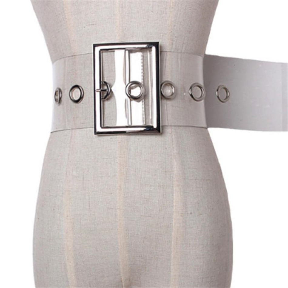 Transparent Belt Ladies Wide Clear Belt