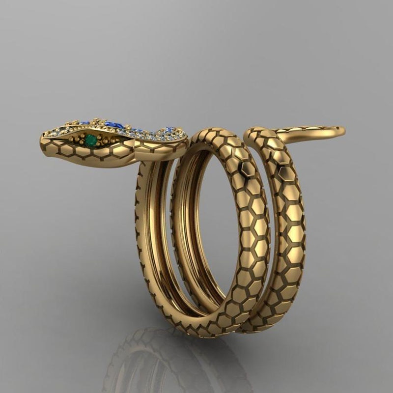 Serpentine Ring Snake Shape Ladies Ring