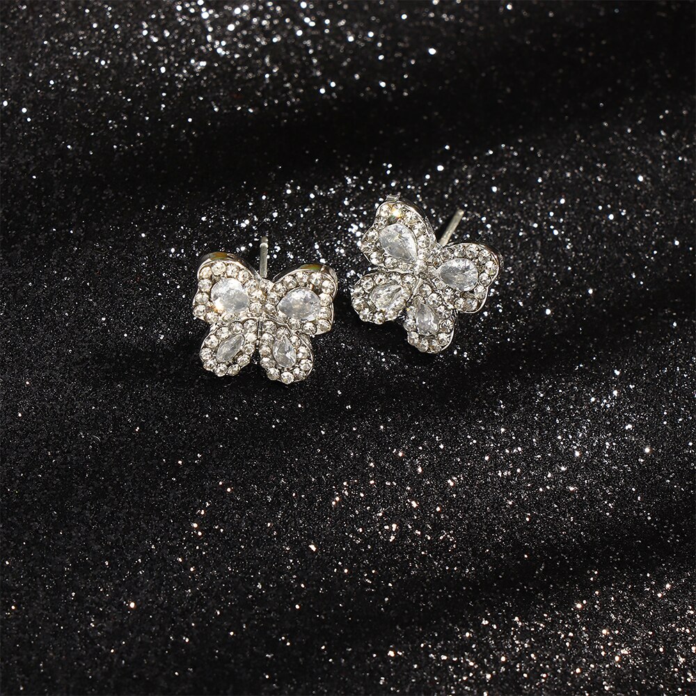 Butterfly Stud Earrings Ladies Jewelry