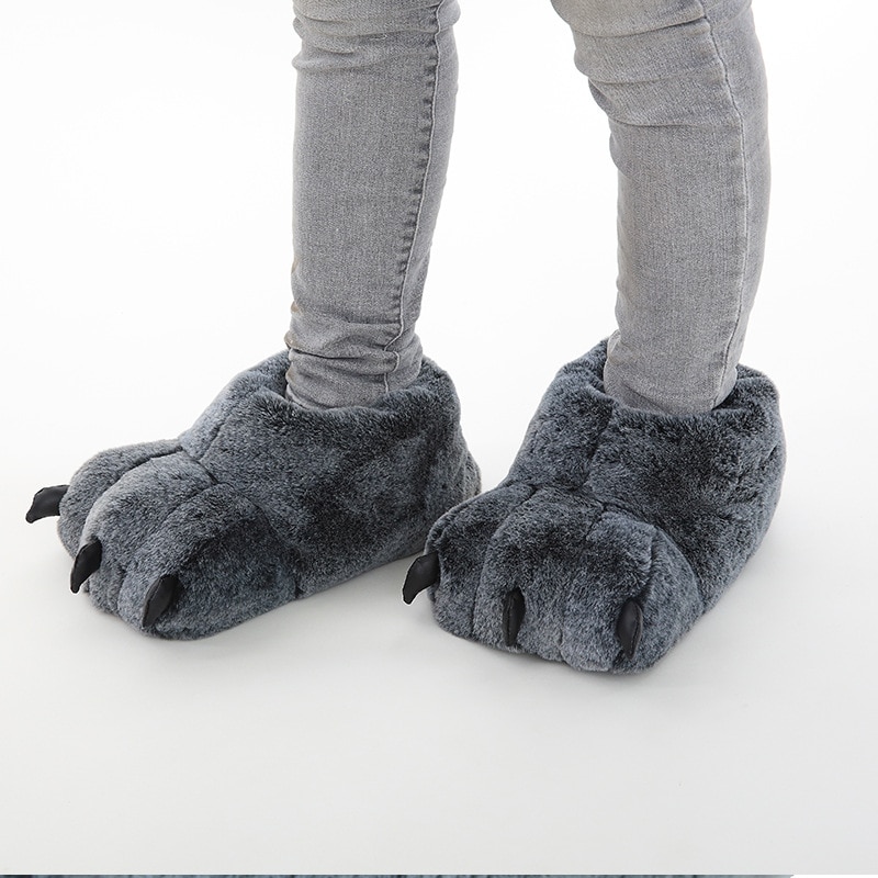 Paw Slippers Plush Footwear