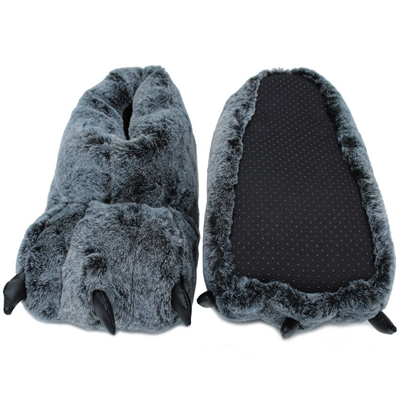 Paw Slippers Plush Footwear