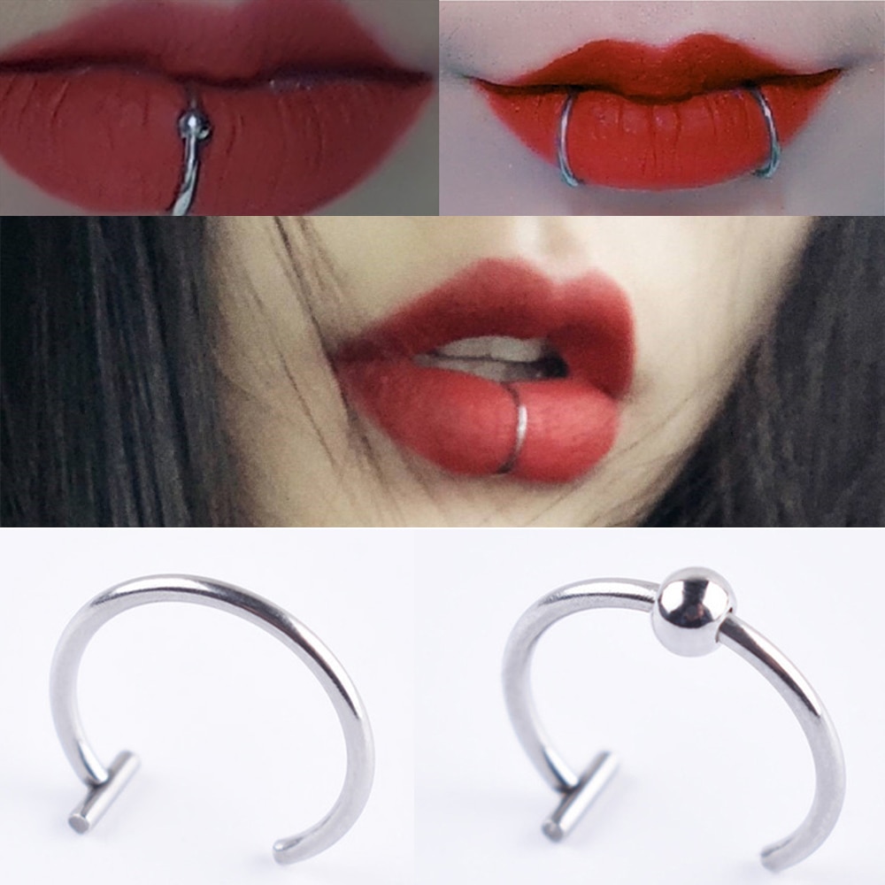 Fake Lip Ring Fashion Accessory