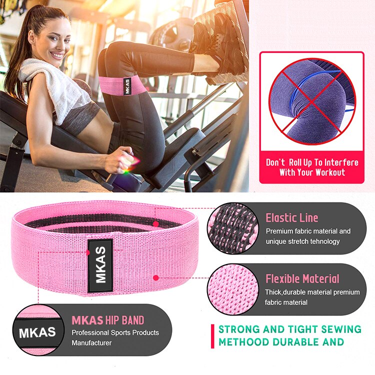 Fabric Exercise Bands Set (3pcs)