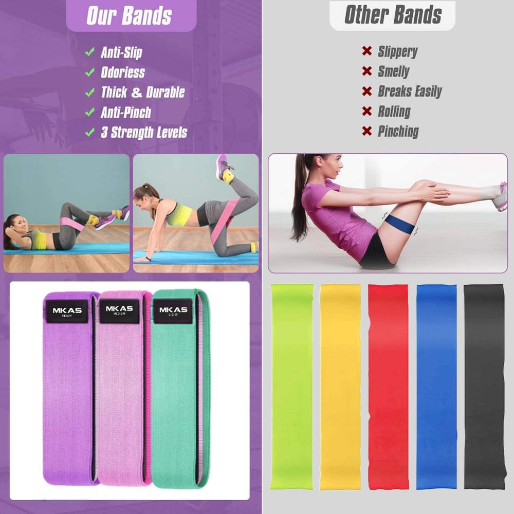 Fabric Exercise Bands Set (3pcs)