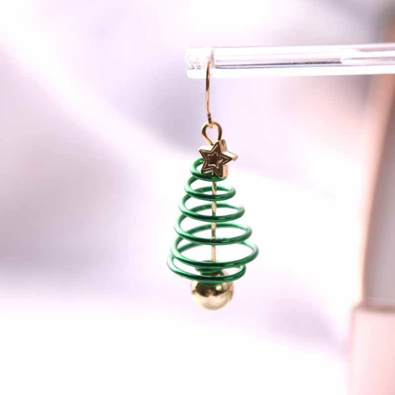 Christmas Tree Earrings Xmas Dangle Earrings