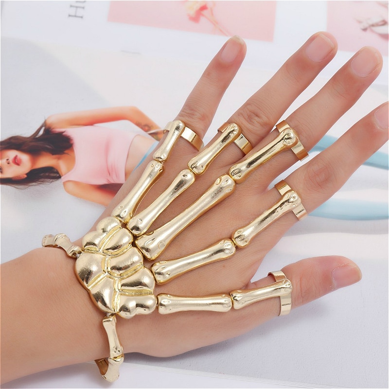 Skeleton Hand Bracelet Bangle