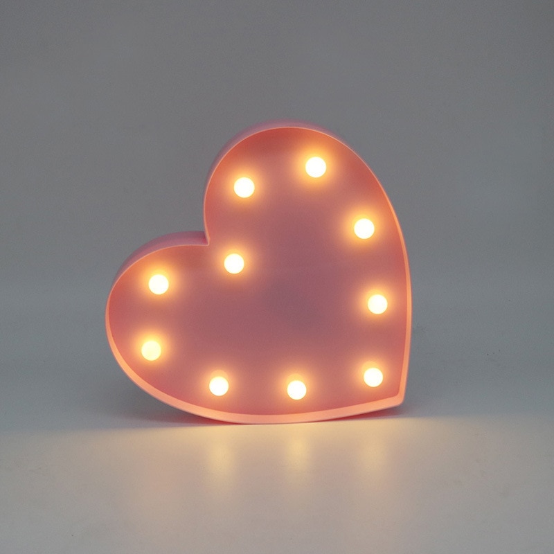 Heart Shaped Light Battery Powered Lamp