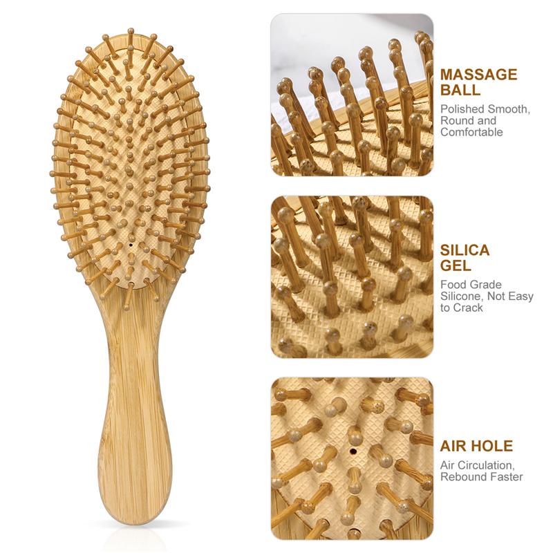 Wooden Bristle Hair Brush Bamboo Brush