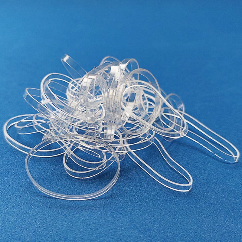 Clear Hair Elastics Hair Ties (1000pcs)