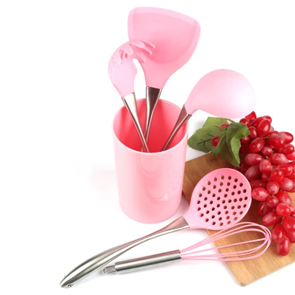 Pink Kitchen Utensils Silicone Cooking Tool