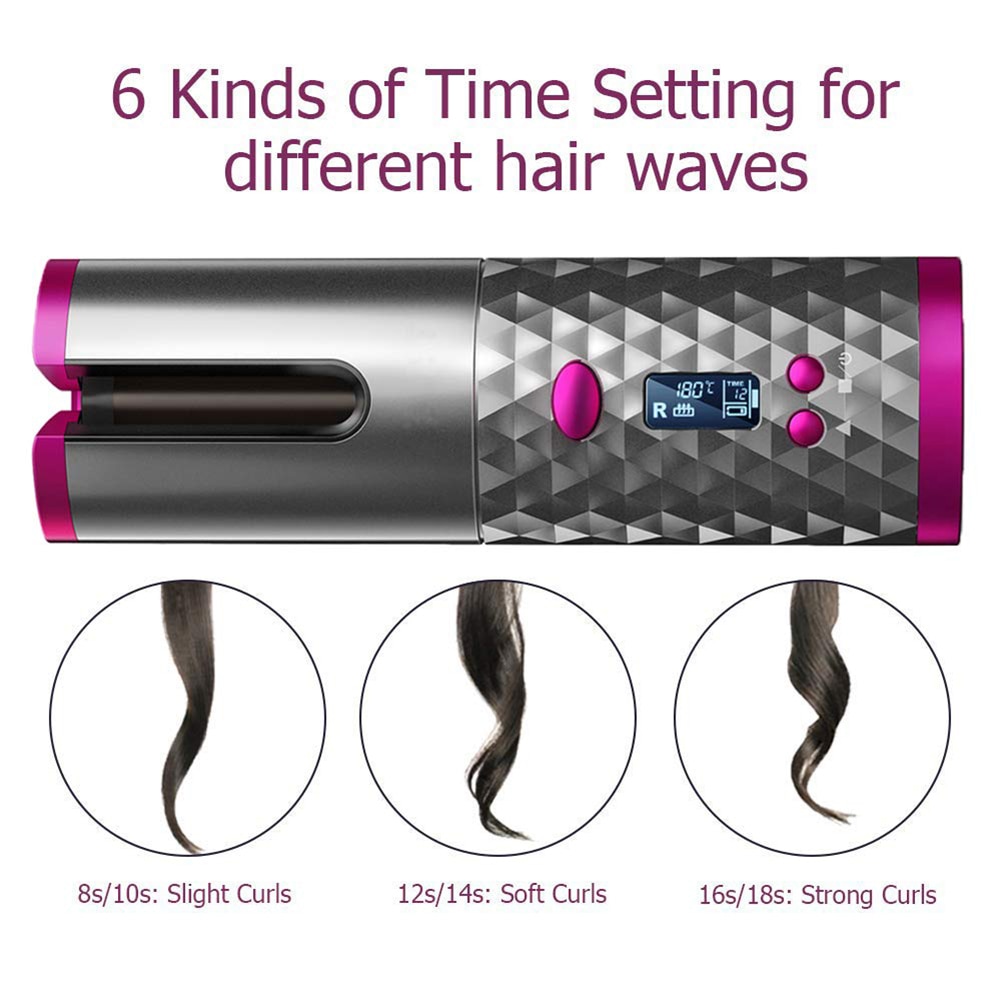 Auto Hair Curler Wireless Curling Iron