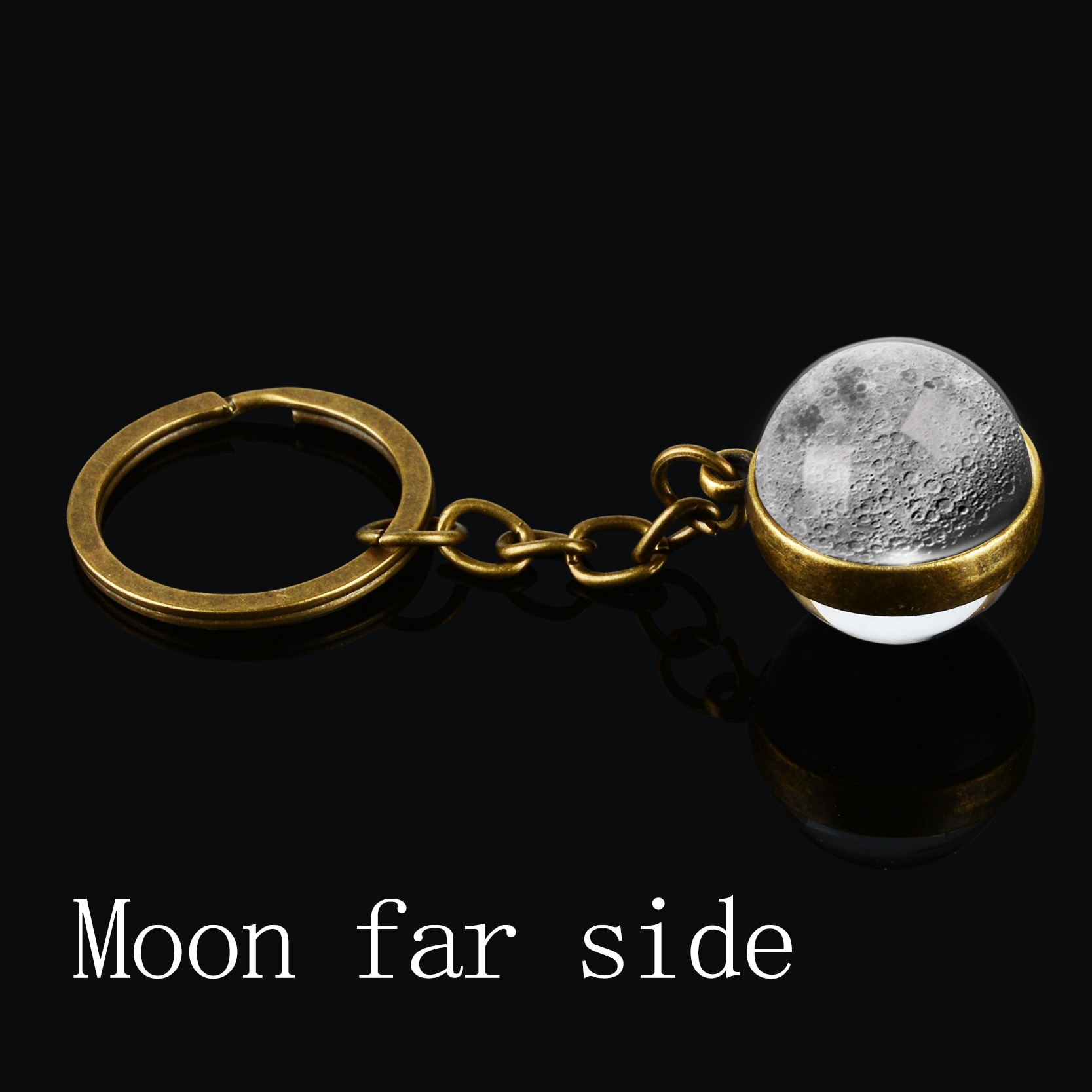 Moon Keychain with Phases of the Moon Image