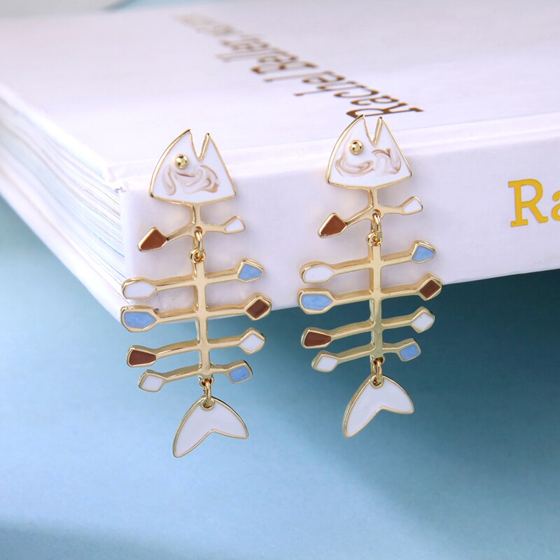 Fishbone Earrings Fashionable Stud Earrings