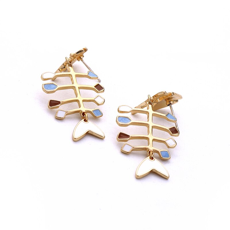 Fishbone Earrings Fashionable Stud Earrings