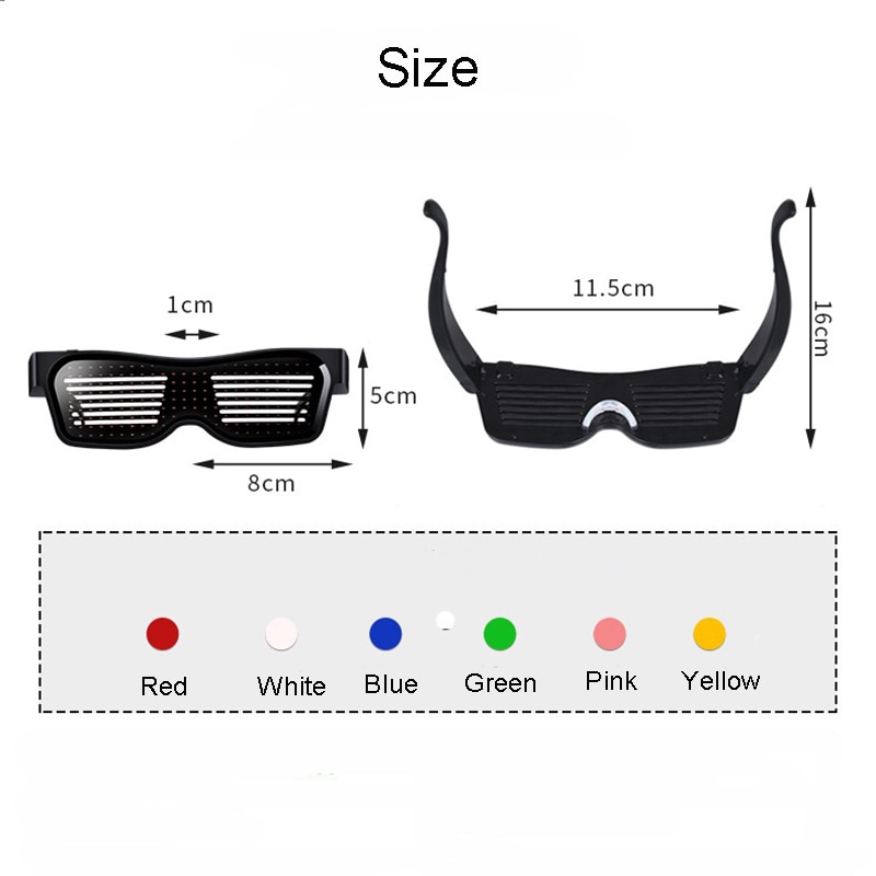 LED Light Glasses BlueTooth Party Eyewear