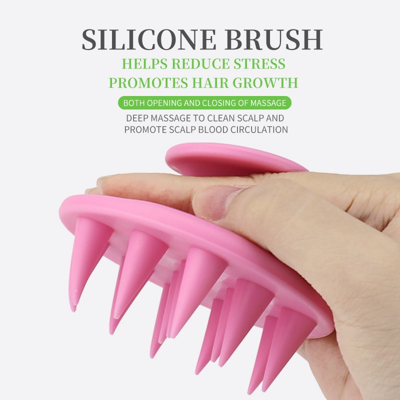 Scalp Scrubber Brush Silicone Comb