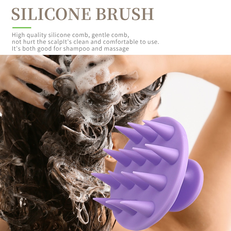 Scalp Scrubber Brush Silicone Comb