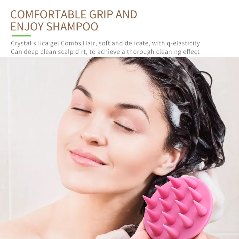 Scalp Scrubber Brush Silicone Comb